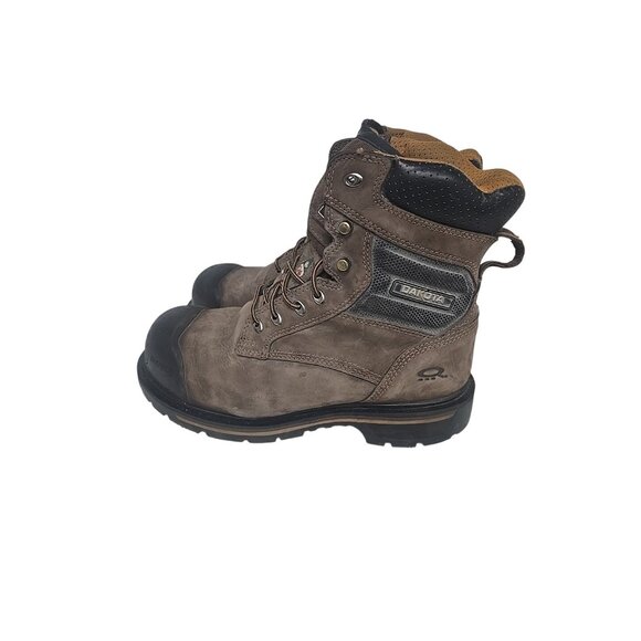 Dakota Men's 8537 8'' Quad Comfort Aluminum Toe Comp Plate Work Boot Brown 10.5W - Picture 5 of 7
